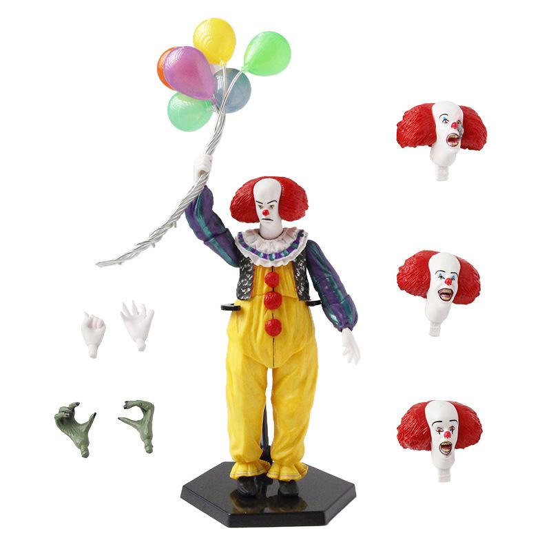 Halloween Scream Balloon Clown Ghost Doll - Creepy Head & Hand Replacement Parts, Scary Desktop Ornament