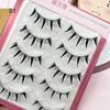 5 Pairs Japanese Cosplay False Eyelashes Faux Mink Fake Eyelashes Extensions  for Women Girls