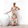 Women's Summer One Shoulder Sleeveless Dresses Floral Flowy Ruffle Maxi Sundresses Casual Boho Beach Party Wedding Guest Dresses for Women