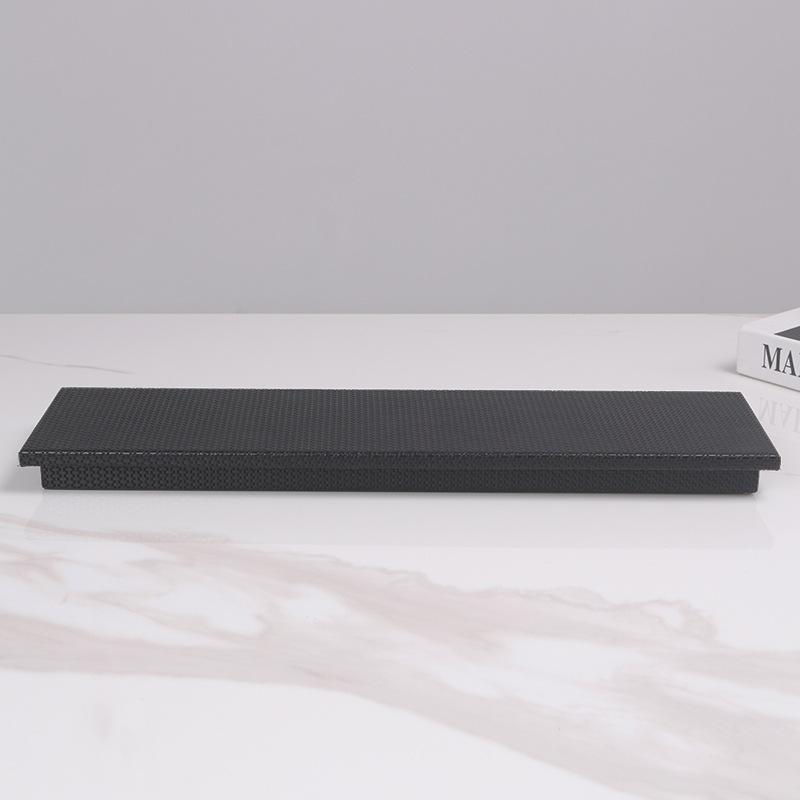 Легкий роскошный стильный поднос из металла и кожи, поднос для хранения ароматерапии, модель дома, мягкое украшение, украшение для журнального столика в прихожей