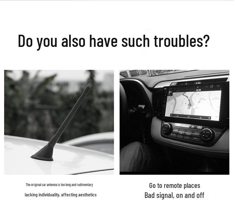Second-Generation Shark Fin Car Radio Antenna with Signal Enhancement and Decorative Tail Wing