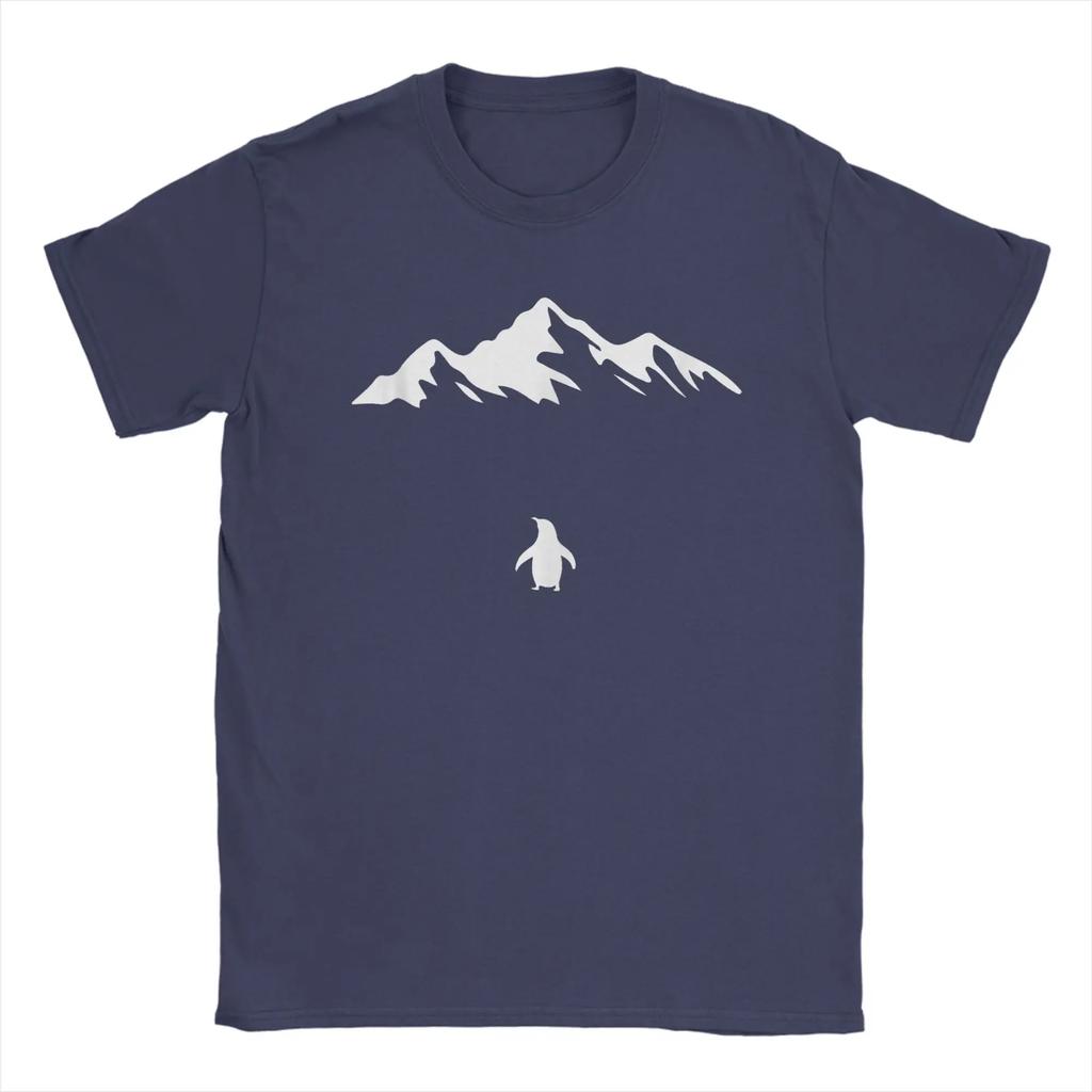 Lone Penguin Survival But Why Funny Dark Meme Tshirt Unisex Vintage Cotton Tees Crew Neck Short Sleeve T Shirt Summer Clothing