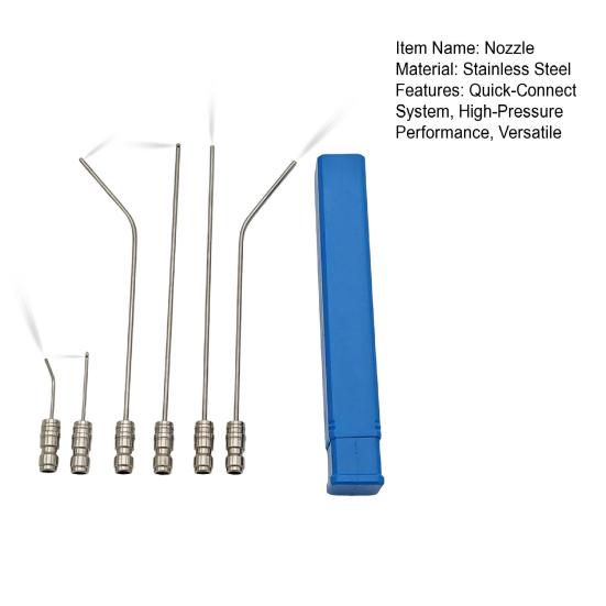 Набор насадок для мойки высокого давления Система быстрого подключения Насадка для чистки Удлинитель из нержавеющей стали для чистки кондиционеров с режимами многократного распыления