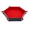 Folding Dice Tray Box Pu Leather Folding Hexagonal Coin Square Tray Dice Game