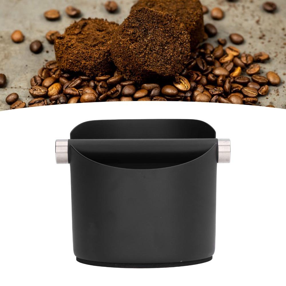 Stainless Steel Coffee Dump Bin Rubber Base Espresso Knock Box Stainless Steel Knock Box Home Use