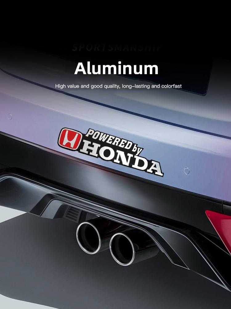 Car Body Aluminum Stickers Auto Logo Decorate Decals For Honda Civic Fit Jazz Accord Pilot CRV Odyssey Passport City Shuttle HRV ajj256