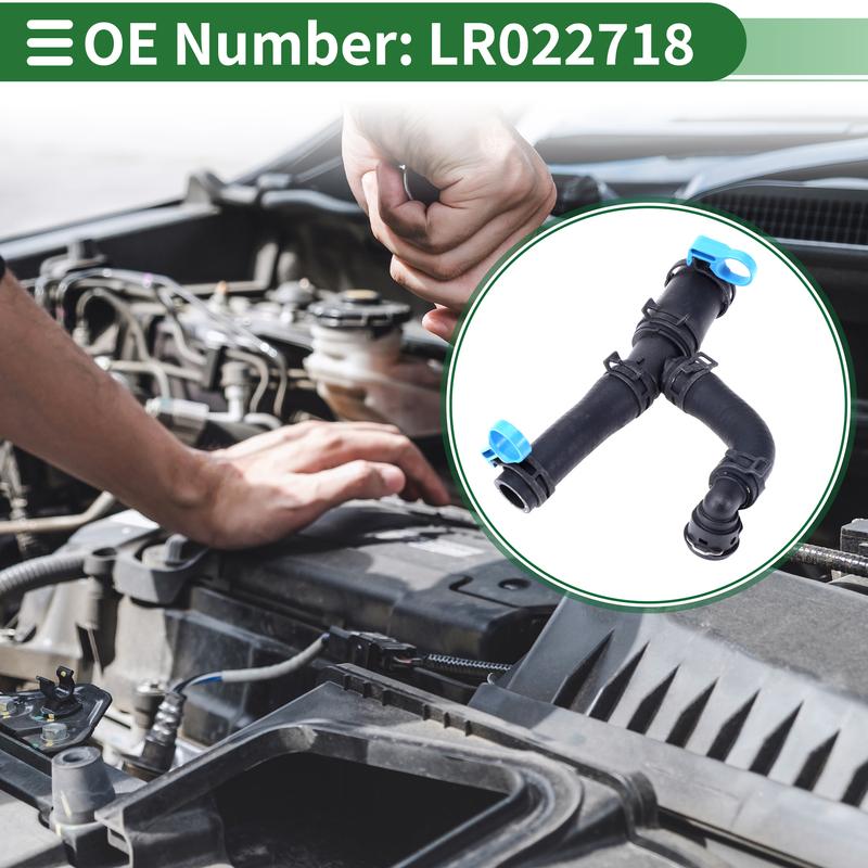 X Autohaux Патрубок радиатора Патрубок отопителя № LR022718 для Land Rover Discovery 4 2010-2016 Черный Пластик 1 шт. Выходной патрубок