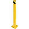 Safety Bollard 42"x4.5" Safety Barrier Bollard 4-1/2" OD 42" Height Yellow Powder Coat Pipe Steel Safety Barrier with 4 Free Anchor Bolts for