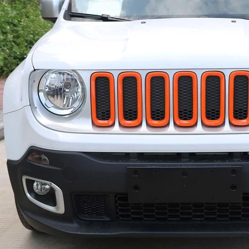 Наклейки для автомобильной решетки ABS, декоративные наклейки для Jeep Renegade 2016, внешние аксессуары для автомобиля