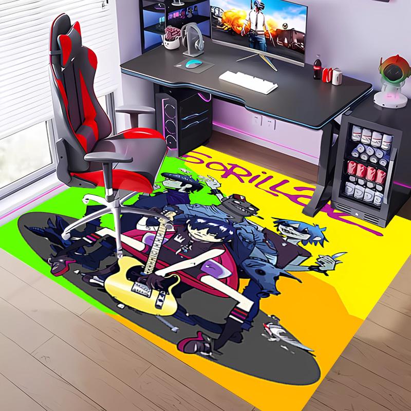 1pc G-Gorillaz band Entrance Mat, Non-Slip Mat Area Rug,Room Decor, Outdoor Decor, Kitchen Rug,Doormat - Machine Washable, Easy to Clean