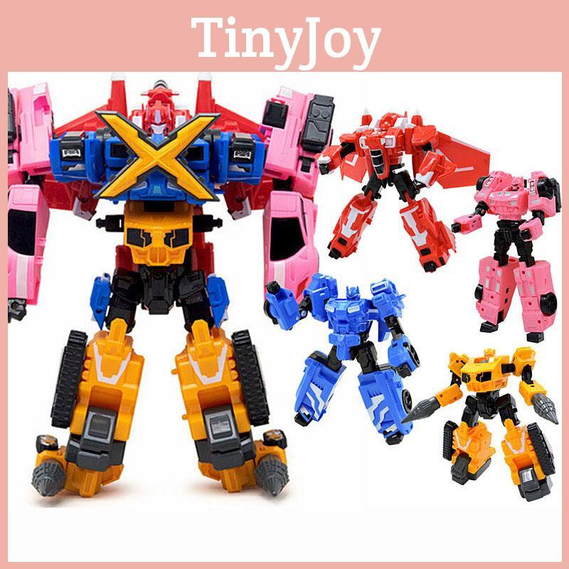 Miniforce X Lucybot Colorful 4 In 1 Transformer Car Robot Toy For Kids
