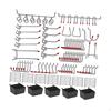 114Pcs Pegboard Accessories Organizer Kit,Pegboard Hooks Assortment with Bins Metal for Shelf