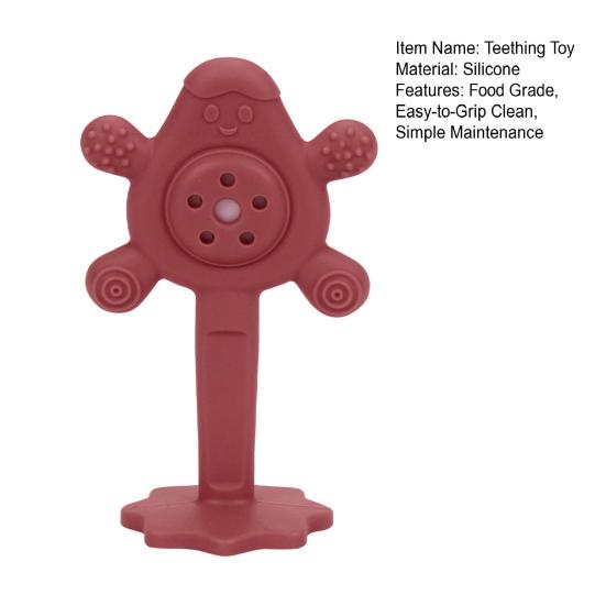 Детская погремушка, игрушка для прорезывания зубов, погремушка из пищевого силикона для младенцев, удобная для захвата, чистая, развивает моторику, развивает сенсорные навыки у малышей