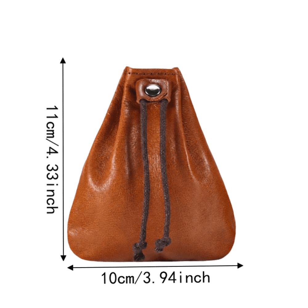 Mini Size Coin Purse Genuine Leather Mini Purse Hanging Bag Retro Purse For Coins