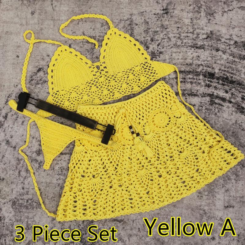 Handmade Crochet Bikini and Beach Dress Set (2/3-piece)
