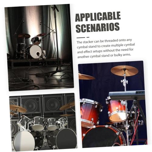 SEWACC Blade Stacker, Car, Drum Stick, Snare Drum Stand, Hat Clutch, Cymbal Holder, Percussion Parts, Cymbal Stacker Stand, Metal, Silver, Durable, Pe