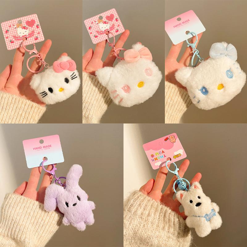 Sanrio Помидор Hello Kitty Мягкая кукла Брелок Мультяшная Китти Кошка Овощная Моделирующая Подвеска Брелок Украшение для сумки Подарок на день рождения