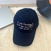 American Letter Embroidery Soft Top Cap Women'S Casual Versatile Big Head Circumference Showing Face Small Baseball Cap Men