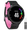 Совместимый силиконовый ремешок для Garmin Forerunner 235/620/735XT - Двухцветный дизайн с круглыми отверстиями.