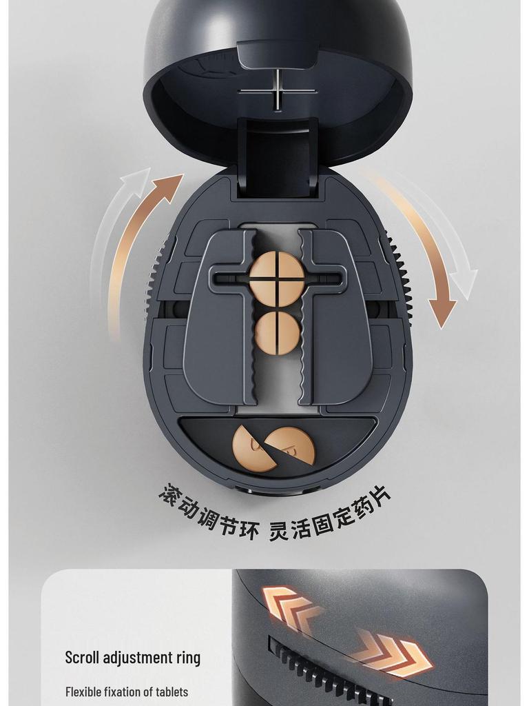 Portable Multi-functional Pill Cutter & Dispenser: 4-in-1 Medicine Storage and Splitter Tool