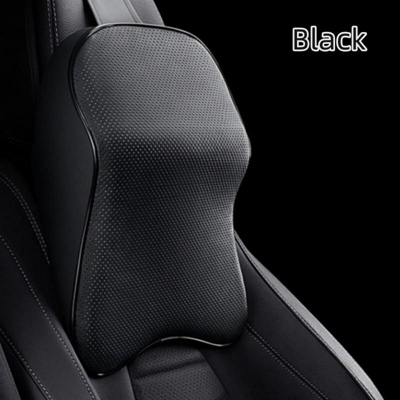 Подголовник из 3D-кожи Nappa с эффектом памяти и пеной для шеи, автомобильная подушка для шеи, поддержка шеи, облегчение боли в автомобиле, поддержка шеи в дороге