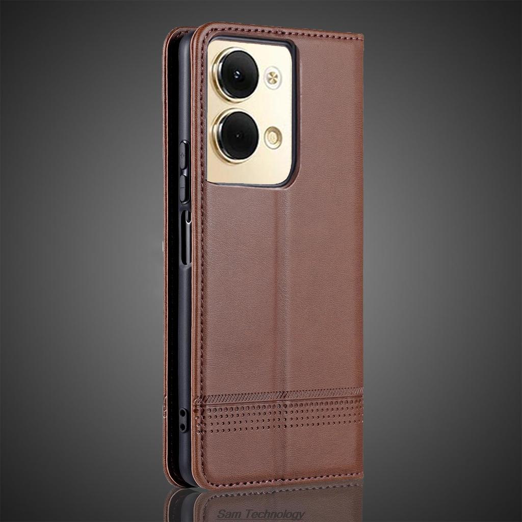 Роскошный магнитный адсорбционный кожаный чехол для OPPO Reno 9 Pro / OPPO Reno9 Pro Flip Cover Защитный чехол Capa Fundas Coque