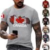 Мужская канадская футболка с круглым вырезом и короткими рукавами