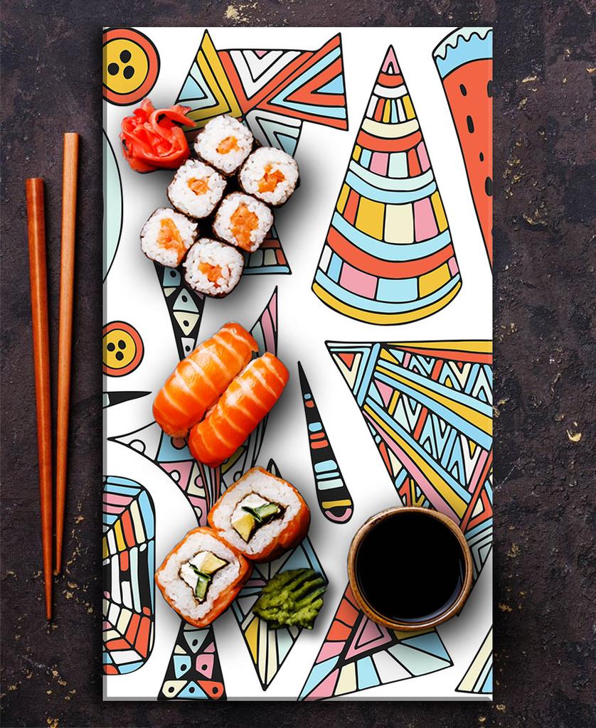 GLASS PLATE BOARD PANEL TABLETOP 30x52 POP ART