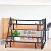 2 Layer Spice Rack Cup Storage Stand Standing Holder Desktop for