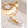 Yhpup Retro Baroque Simulated Pearls Geometric Pendant Necklace Fashion Chic Collar Neck Necklace Recommend Accessories