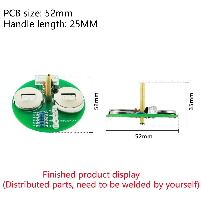 Электронный комплект для самостоятельной сборки светодиодного гироскопа, сварочный комплект для самостоятельной сборки, вращающийся фонарь, встроенные компоненты, проект по самостоятельной сборке электроники(без батареи)