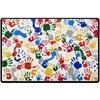 Colored Handprint Interactive Floor Mat Living Room Sofa Rug Nursery Kid's Play Mat Bedroom Rug Parent-child Activity Rug