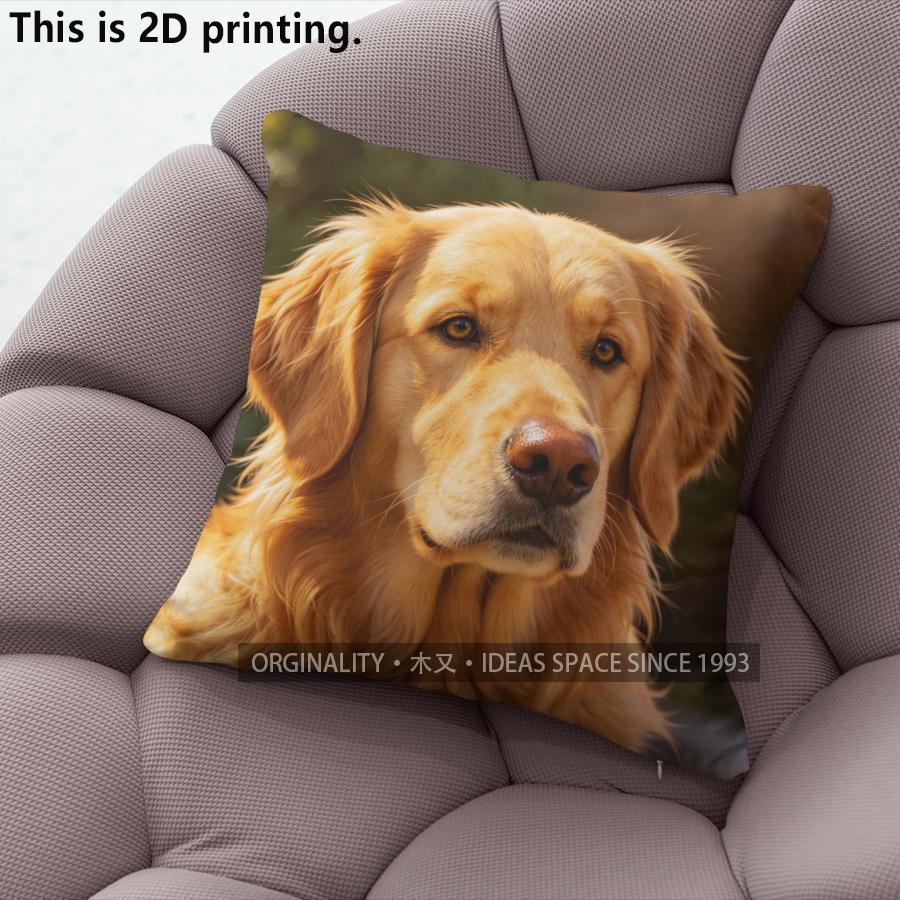 Golden Retriever Dog Print Throw Pillow Covers Pattern Cushion Cover Suitable For Sofa Bedroom Car Pillow Cover