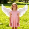 Angel Wings for Kids Girls Feather Angel Wings Costume with Headband Wand Halloween Cosplay Party Dress Up Props