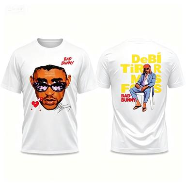 Double Sided Bad Bunny 2026tirar Mas Fotos Graphic Cotton Unisex Reggaeton Concert Fan Tee