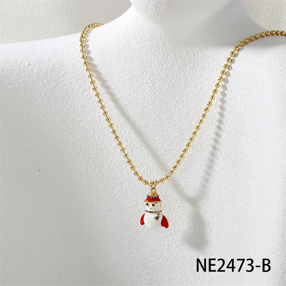 Рождественская коллекция: Ожерелье из бусин с шармами в виде дерева, снеговика, Санты, оленя, венка, перчаток и носков