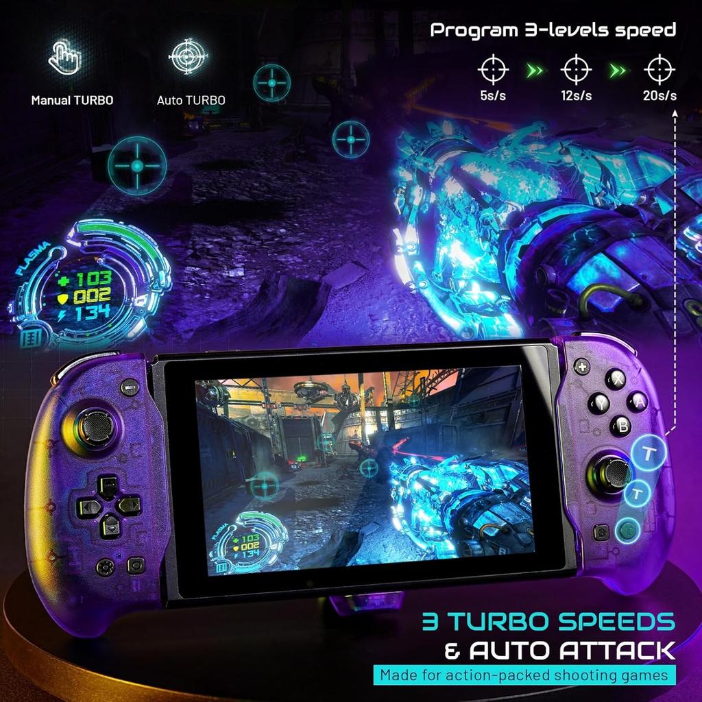 Эргономичный контроллер Nintendo Switch OLED с гравитационной индукцией шестиосевого гироскопа, двойной вибрацией мотора, подставкой и слотом для игровой карты