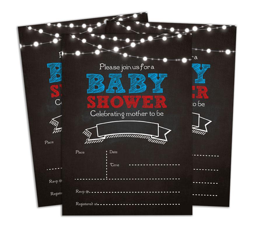 Пригласительные открытки на вечеринку в честь рождения ребенка Darling Souvenir Baby Shower, 28 шт., заполните или напишите пустые приглашения, распечатанные на принтере, принадлежности для вечеринок