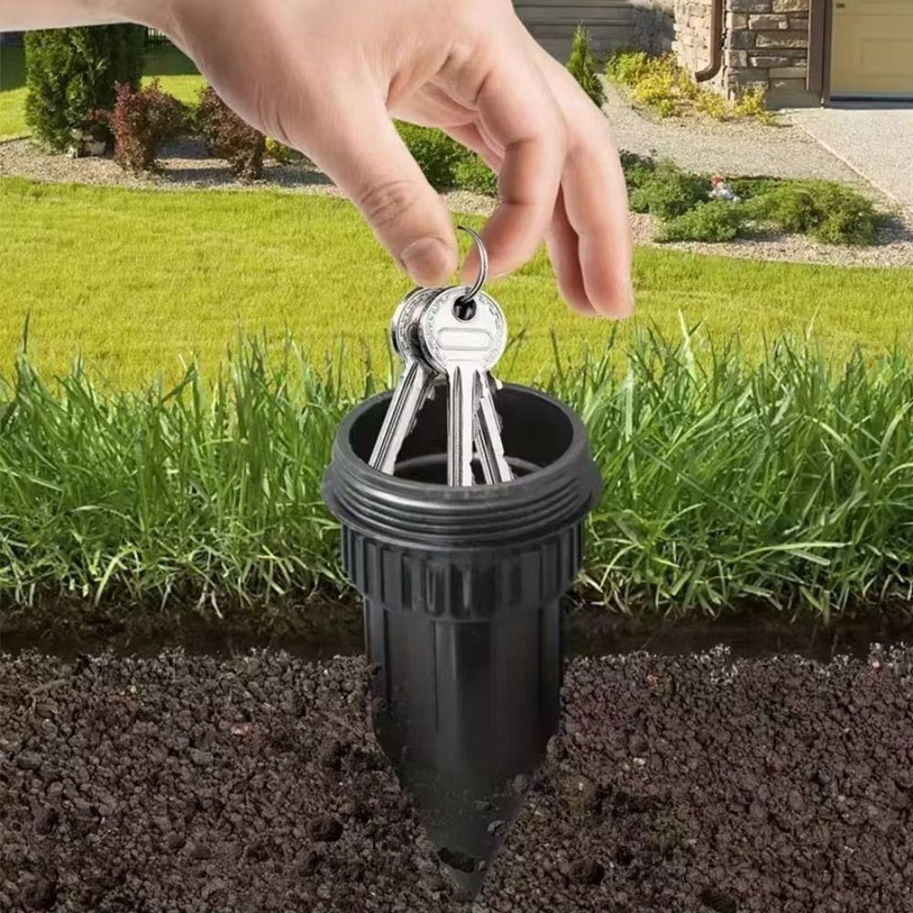 Key Safe Garden Key Concealer Realistic Underground Watering Can Outdoor Security Lockbox  Garden