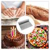 Dough Scraper Chopper Stainless Steel Pastry Pizza Cutter Slicer with Measuring Scale for Dough Cake Pizza