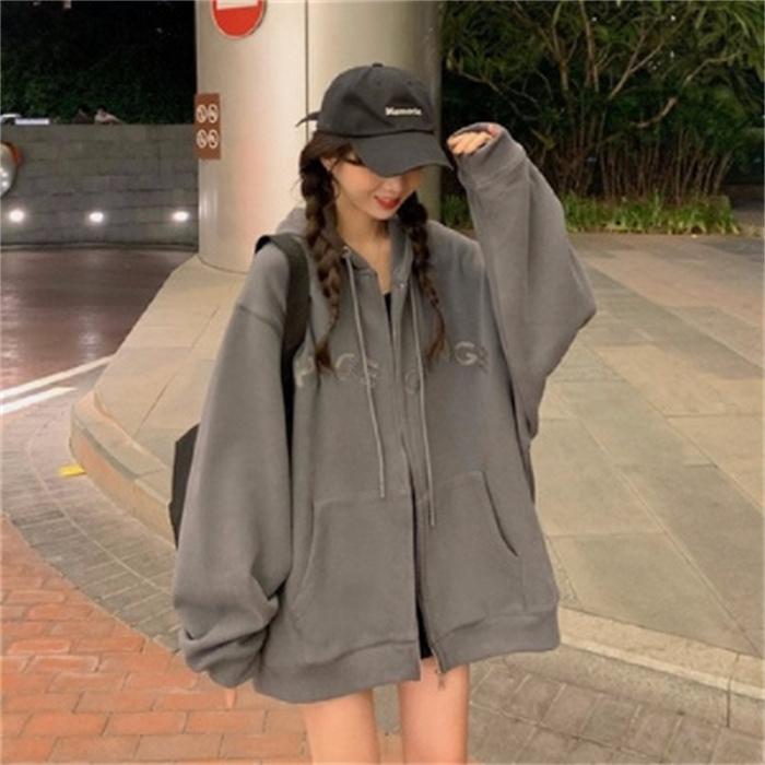 Women Long Sleeve Hooded O Neck Loose Pullovers Female Tops Solid Color Sweatshirts