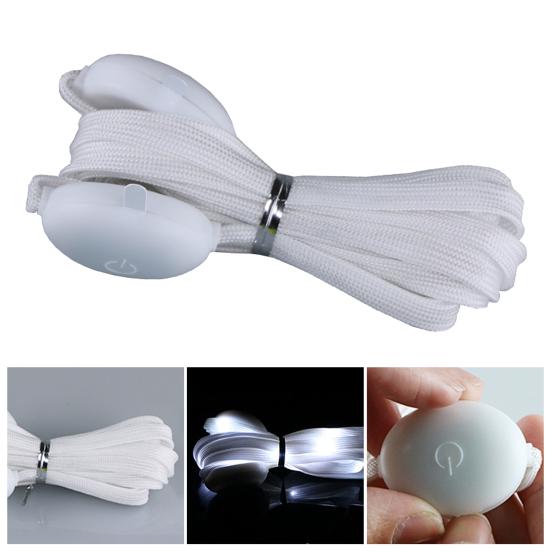 1 пара светодиодных нейлоновых шнурков, светящиеся в темноте шнурки для вечеринок, танцев, катания на коньках, ночных мероприятий, аксессуаров для обуви