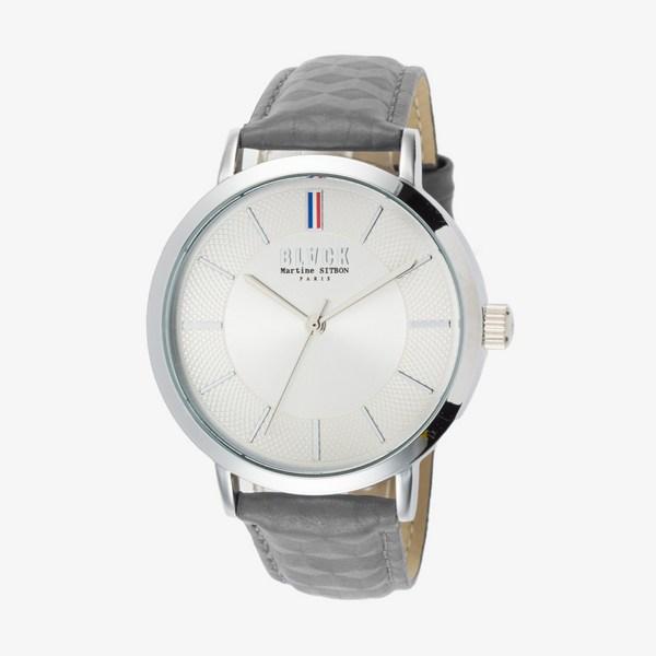 Черные мужские кожаные аналоговые наручные часы Martin Sit Bong BKL1649M французского бренда, популярные корейские часы