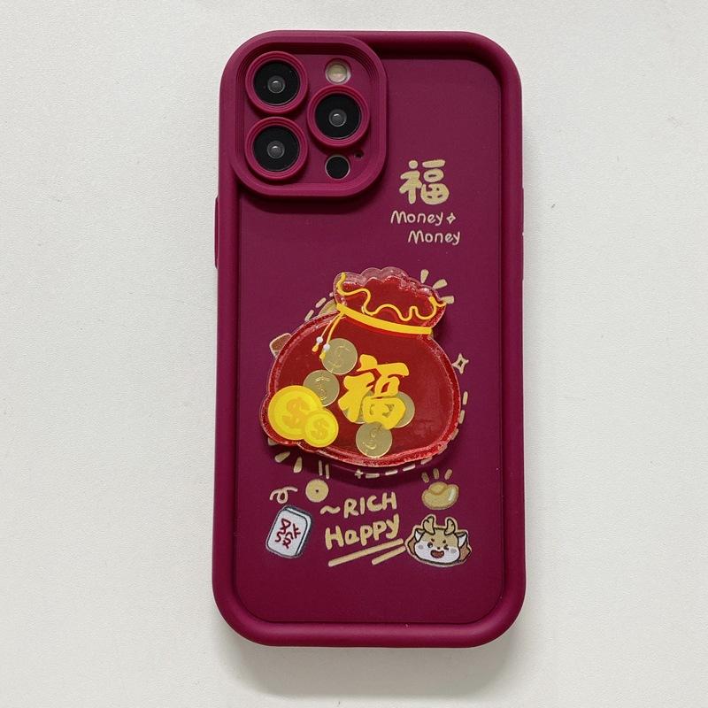 2025 новый модель чехол для мобильного телефона OPPO F21PRO Reno13 мешок удачи и благополучия realmeC75 чехол в китайском стиле