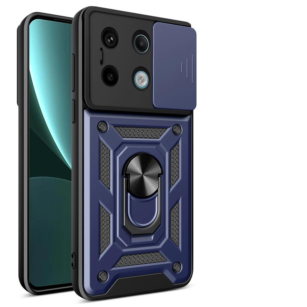 For Xiaomi Redmi Note 13 12 Pro Plus 5G 4G Case Car Magnetic Ring Holder Slide Camera Armor Shockproof Xiaomi POCO M6 X6 Pro