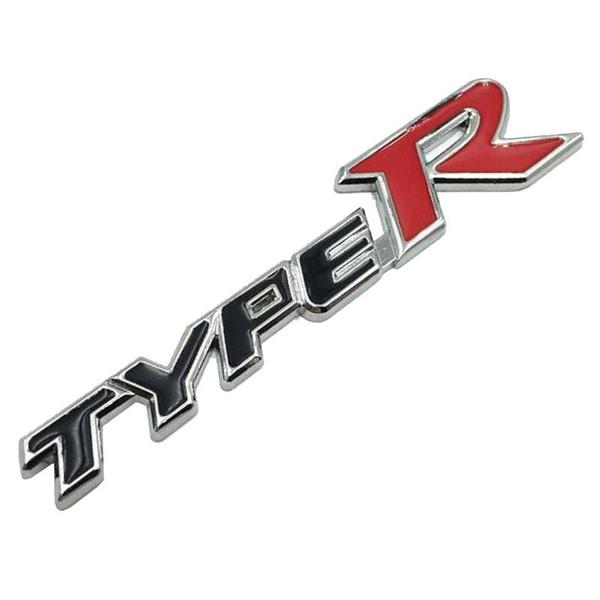 3D металлическая наклейка Type R, хромированный значок, автомобильная эмблема для CRV Accord Odeysey Crosstour FIT Jazz City Civic JADE Crider