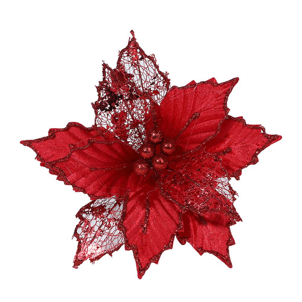 Maple Leaf Decorations Simulated Christmas Flower Fabric Material