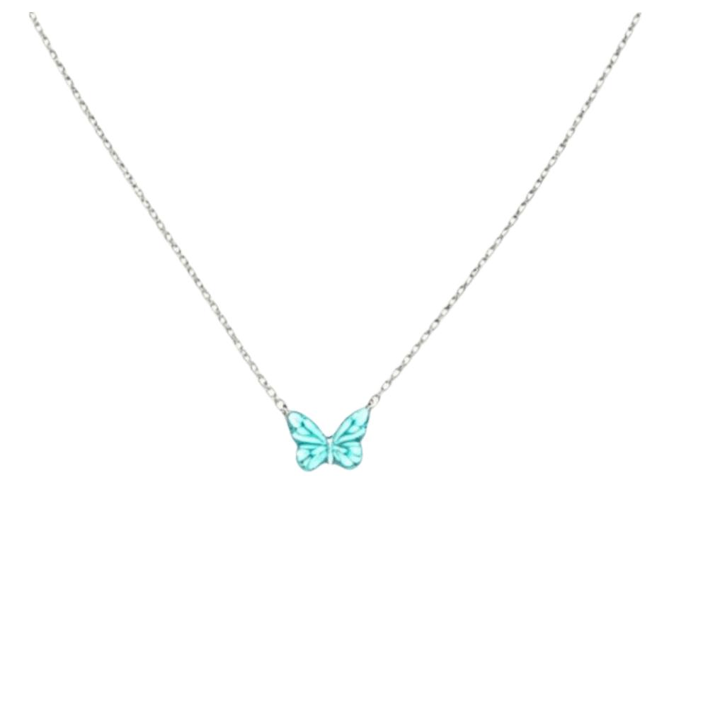 Sweet Butterfly Necklace Luminous Women Jewelry Cute Butterfly Bracelet Collar Chain