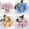 Silk Rose Flower Bouquet For Wedding Home And Photography With Elegant Craftsmanship