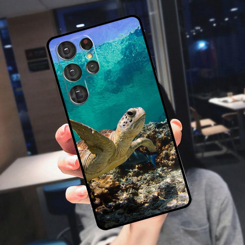Милый мультяшный чехол с черепашками для Samsung Galaxy S22 S21 S23 Ultra S8 S9 S10 Note 10 Plus Note20 Ultra S20 FE